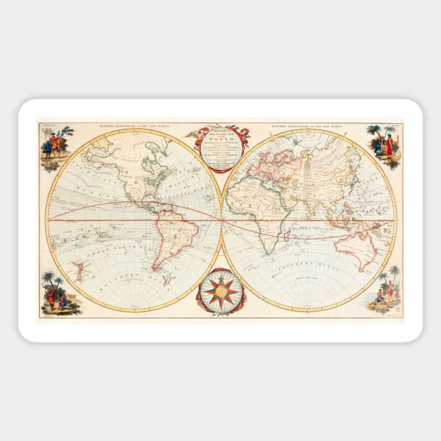 Hemispheres Map Magnet by Big Term Designs